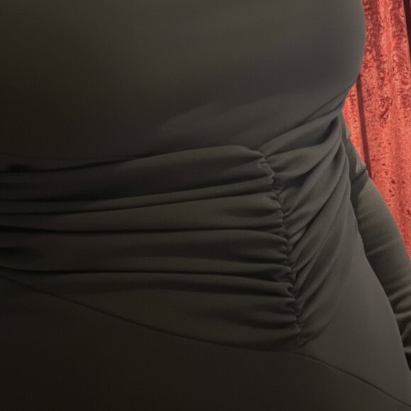 Black Backless Evening Gown – Ruched Fishtail Elegance Sz XS - Picture 12 of 14